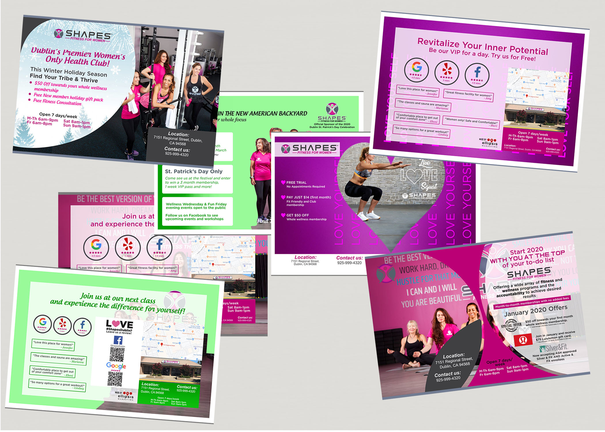 Awareness Building Postcards for Shapes Fitness of Dublin