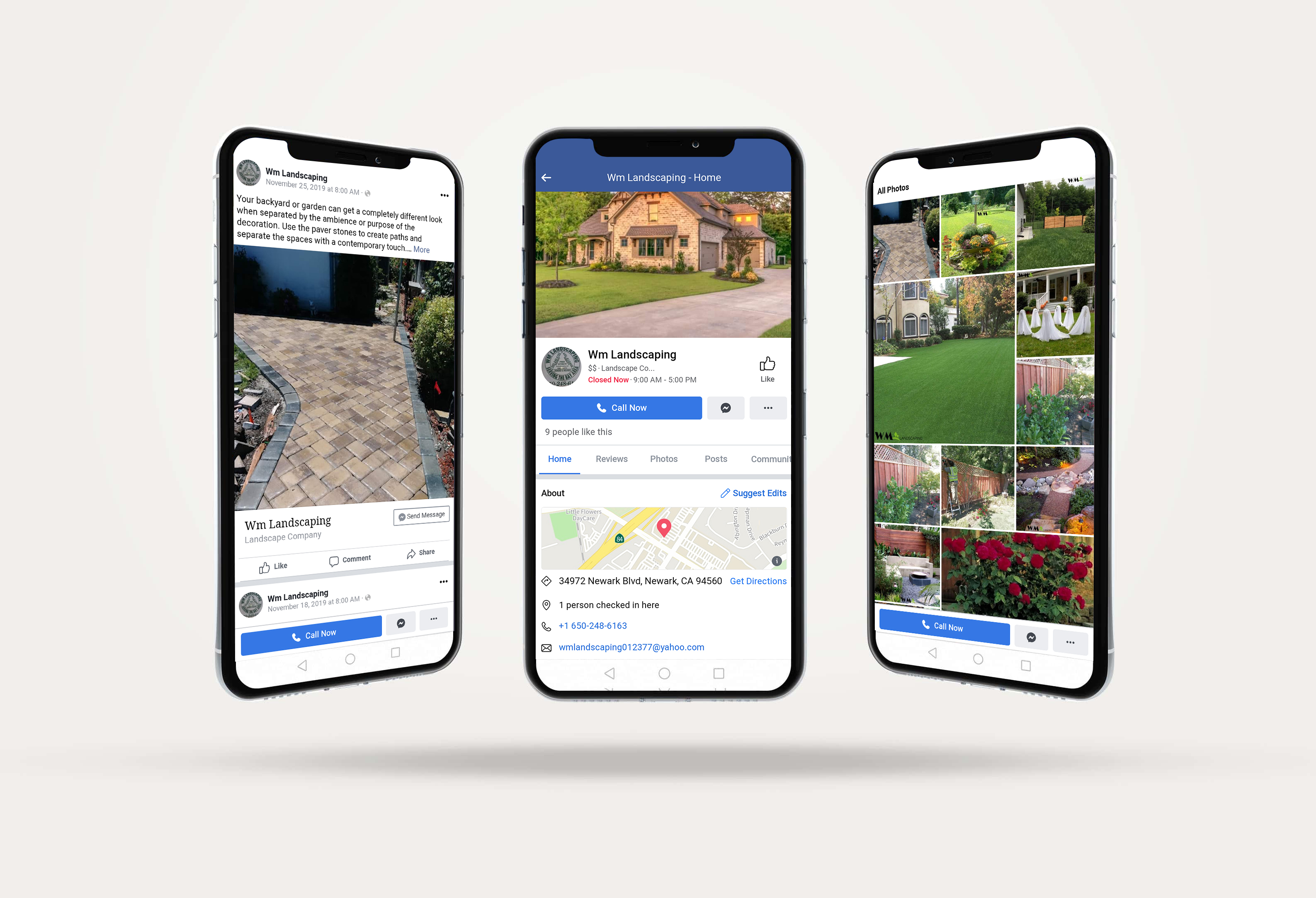 Custom Facebook Posts Help WM Landscaping Reach Their Target Audience More Effectively