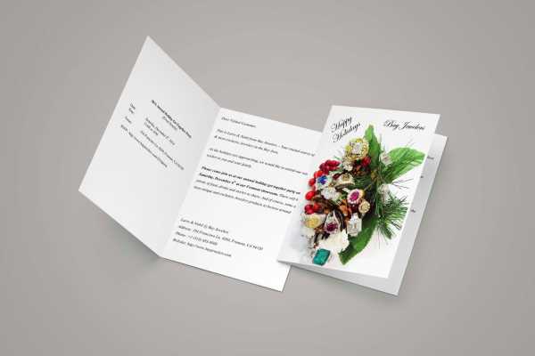Holiday Party Invitation Postcards for Bay Jewelers