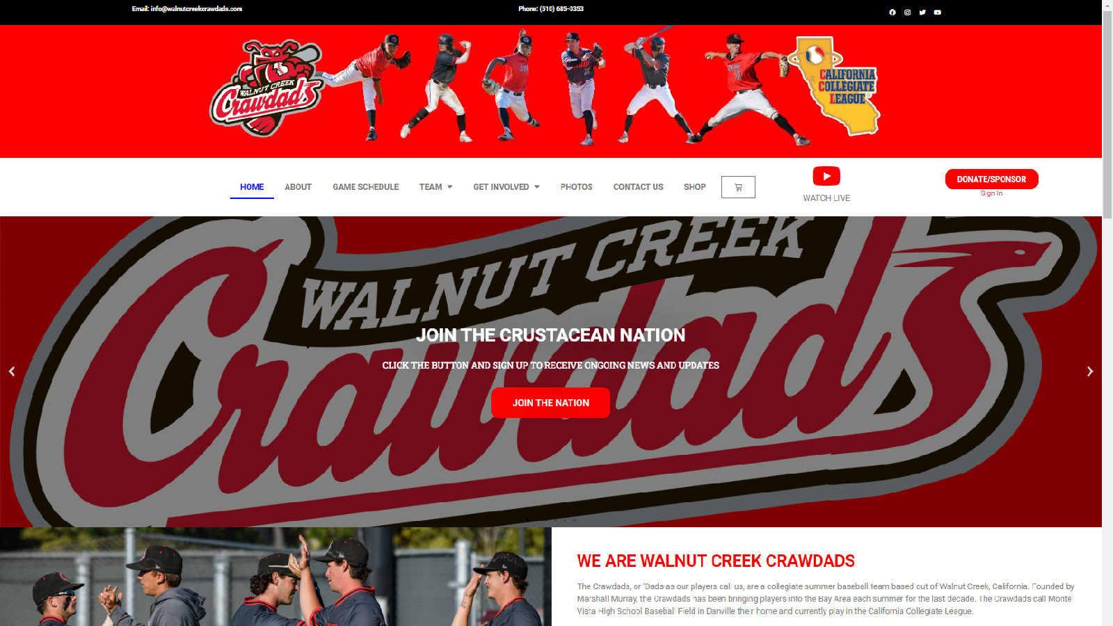 walnutcreekcrawdads.org website