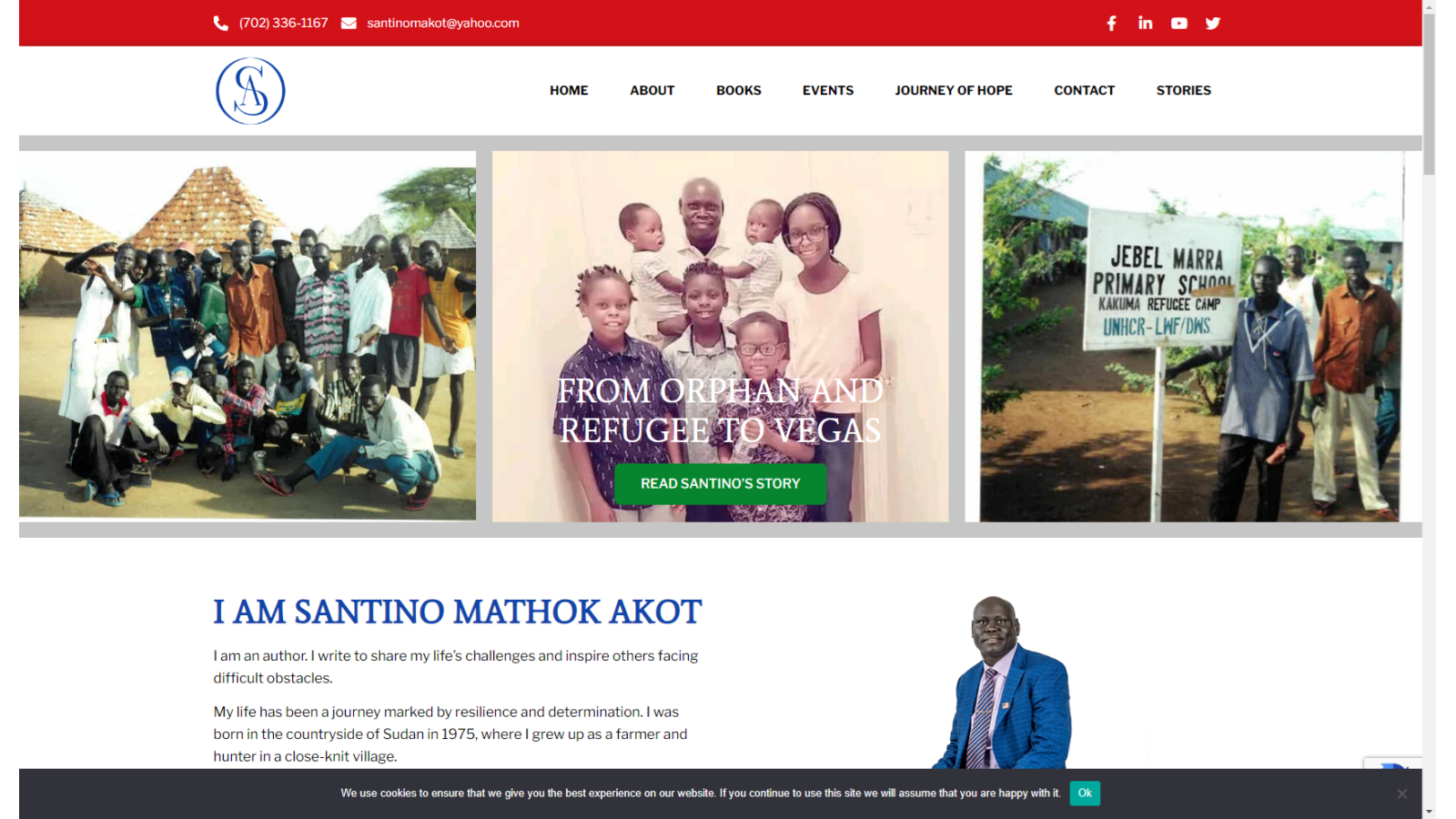 Website for Santino Akot