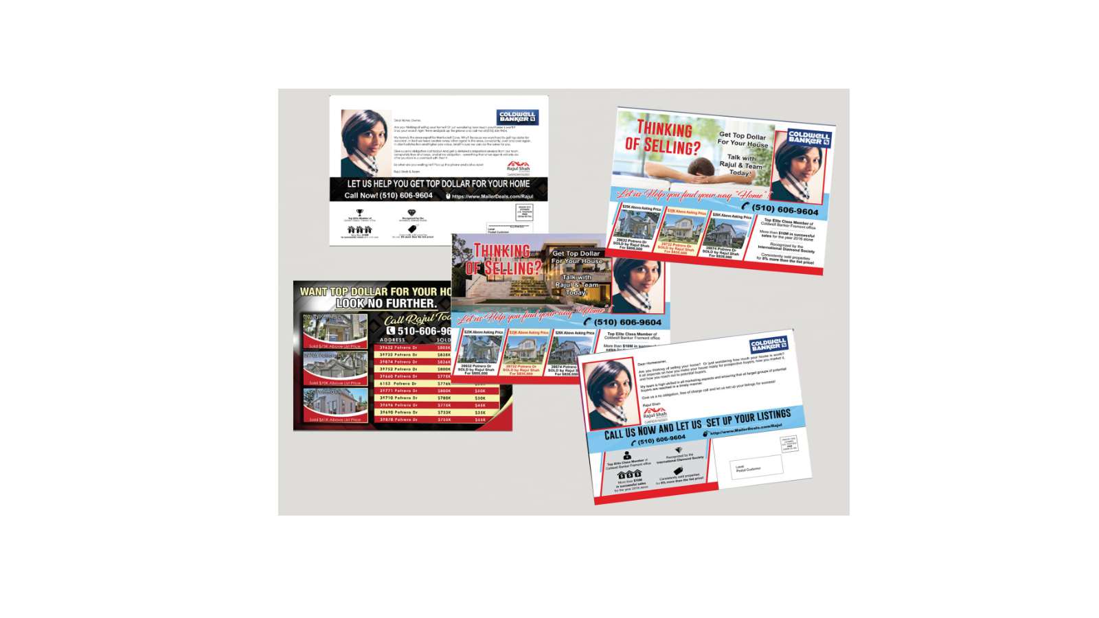 EDDM postcards for Rajul Shah Realtors