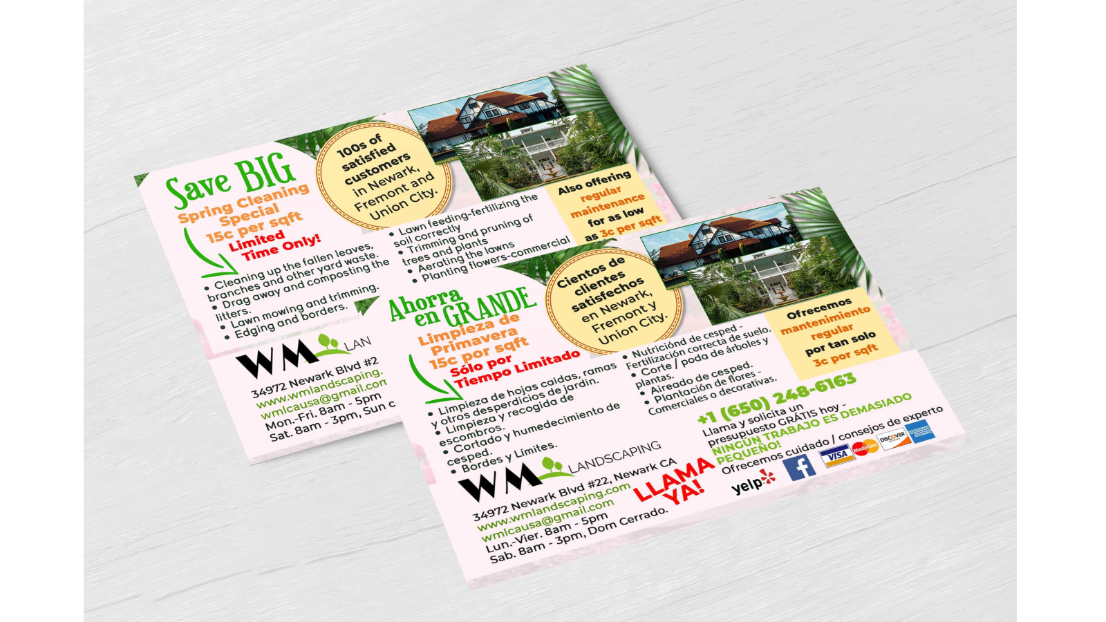 Print Design for WM Landscaping